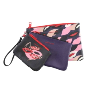 SET X3 PORTACOSMETICO OREIRO LOVE NEGRO