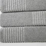 SET TOALLA Y TOALLON 500 GR GRIS ALCOYANA