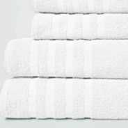 SET TOALLA Y TOALLON 400 GR RAYA BLANCO ALCOYANA