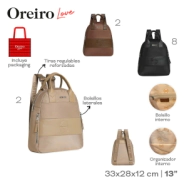 MOCHILA OREIRO BEIGE