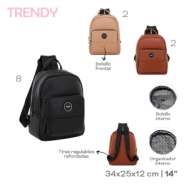 MOCHILA TRENDY BEIGE
