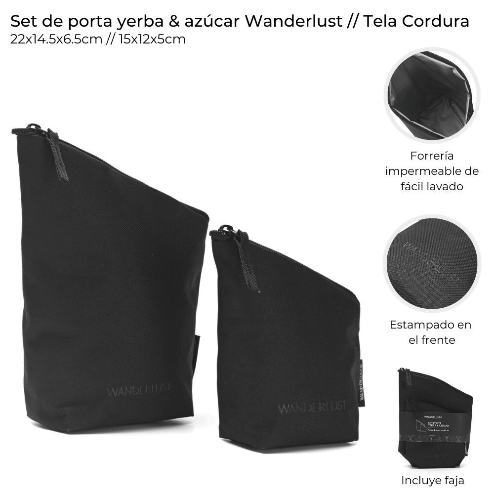 SET DE PORTA YERBA Y AZUCAR 22x14,5x6,5 CM WANDERLUST