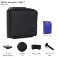 BILLETERA CON CIERRE 11x8,5CM WANDERLUST