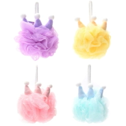 ESPONJA DE BA&Ntilde;O EXFOLIANTE POMPON CORONA PRINCESA SKORA