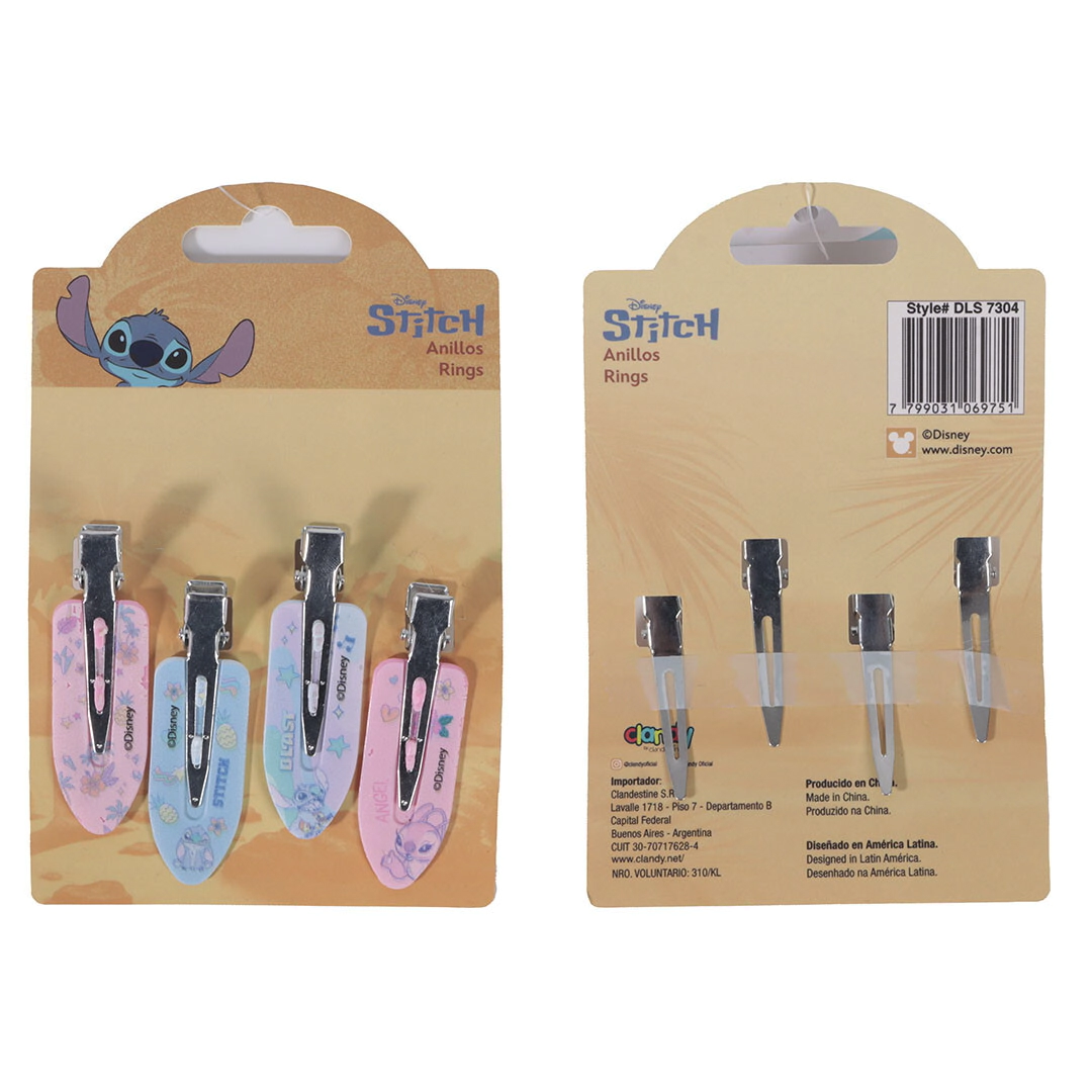 SET DE HEBILLAS DE PELO STITCH