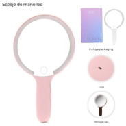 ESPEJO DE MANO LED SKORA