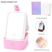 ESPEJO ALHAJERO LED SKORA