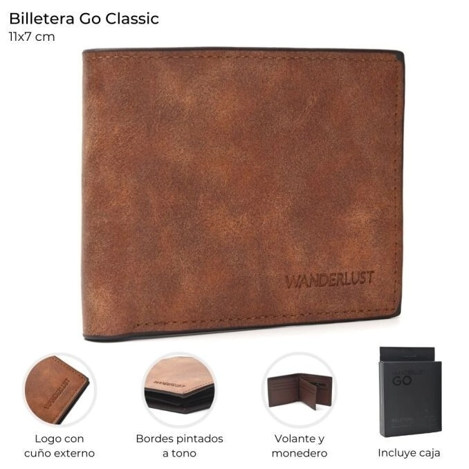 BILLETERA GO CLASSIC CON CIERRE 11x7 CM WANDERLUST