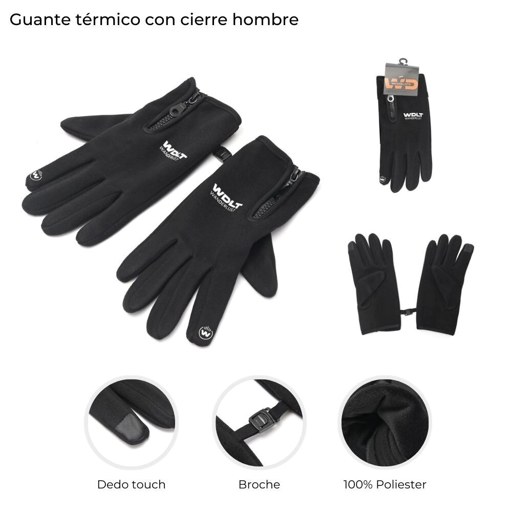 GUANTE TERMICO CON CIERRE HOMBRE WANDERLUST