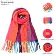 RUANA RAYADA 52x190CM SKORA