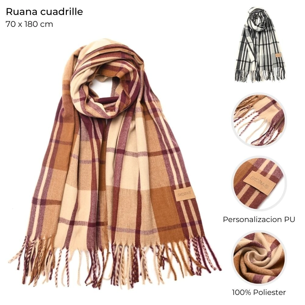 RUANA CUADRILLE 70x180CM SKORA