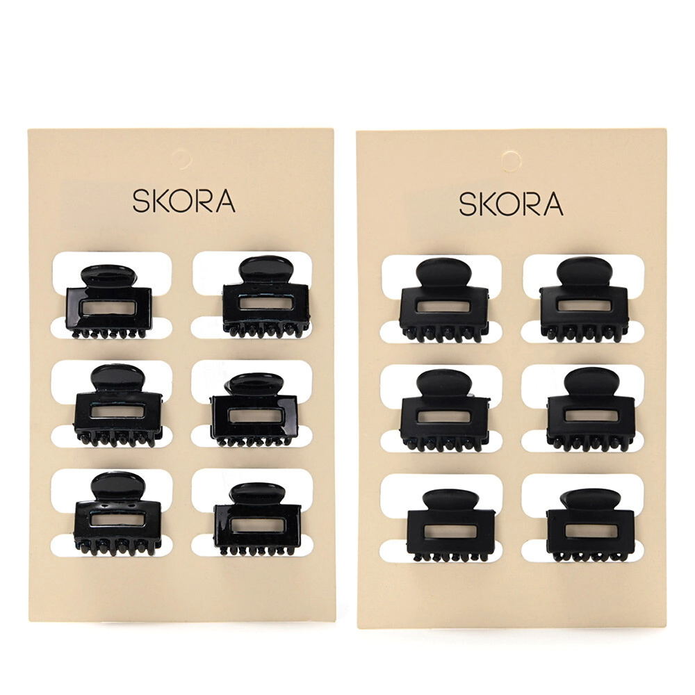 SET DE BROCHE DE PELO CUADRADO 2,5CM X6 SKORA