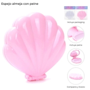 ESPEJO ALMEJA CON PEINE SKORA