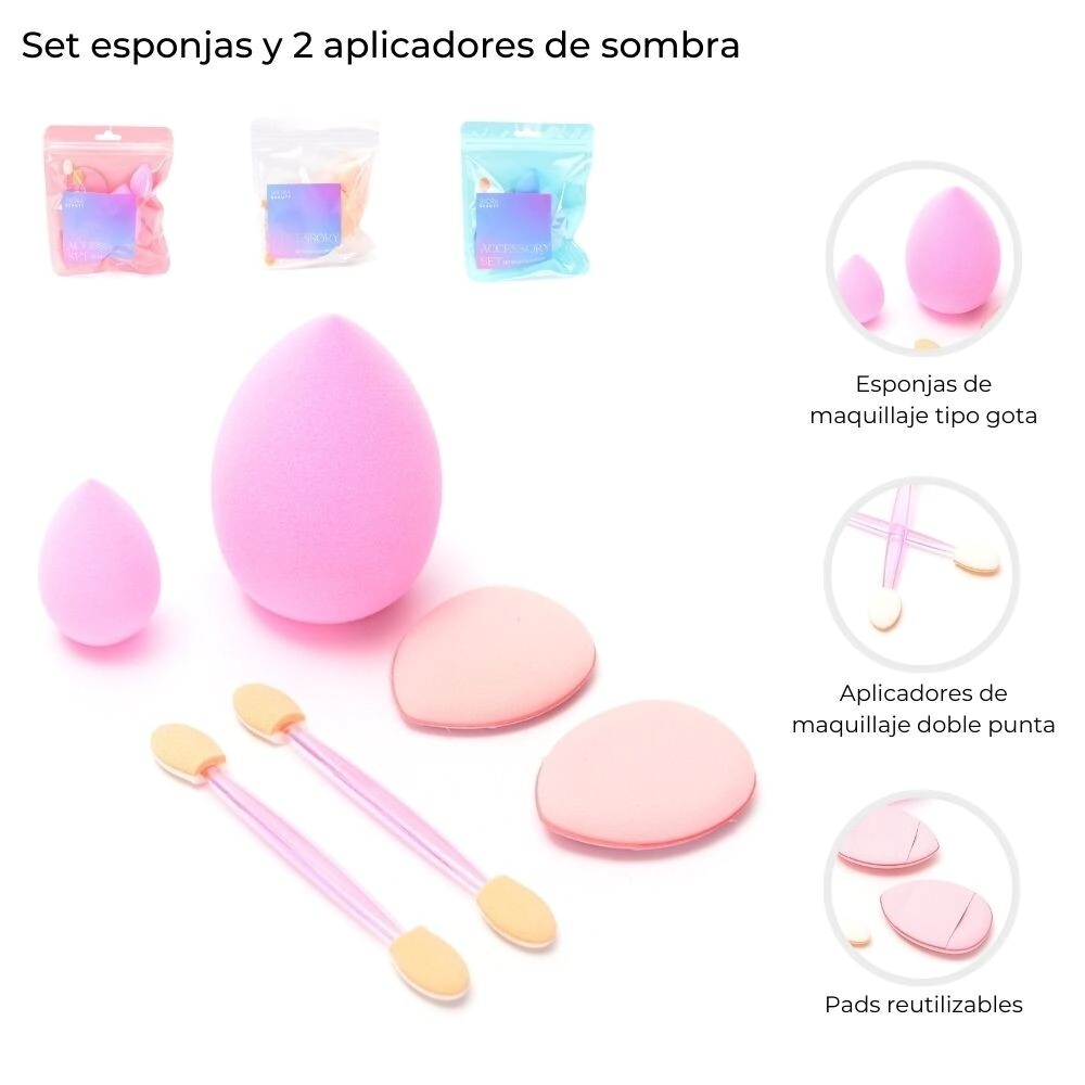SET ESPONJAS Y 2 APLICADORES DE SOMBRA SKORA
