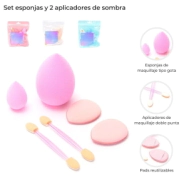 SET ESPONJAS Y 2 APLICADORES DE SOMBRA SKORA