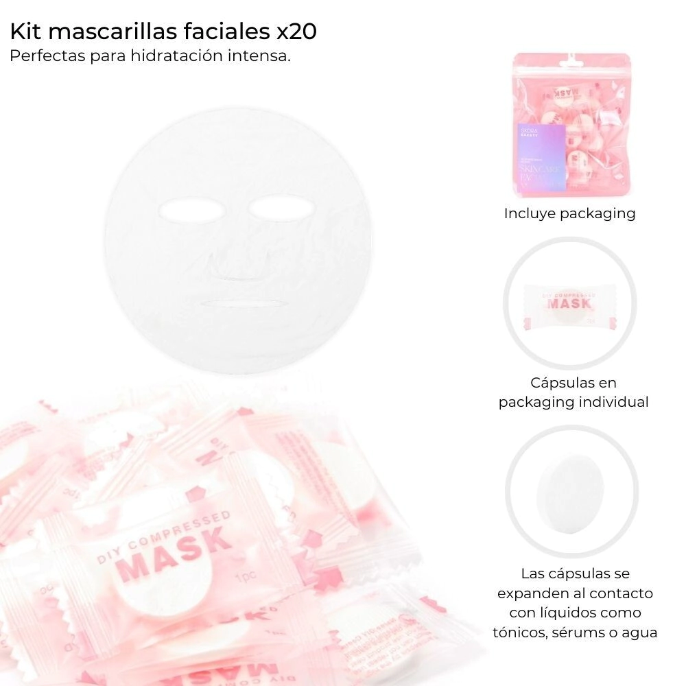 KIT MASCARILLAS FACIALES X20 SKORA
