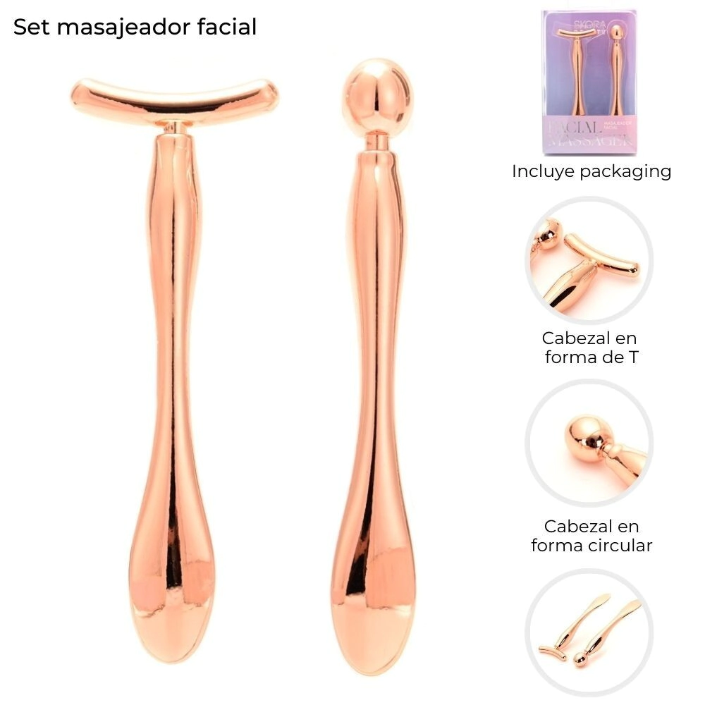 SET MASAJEADOR FACIAL X2 SKORA