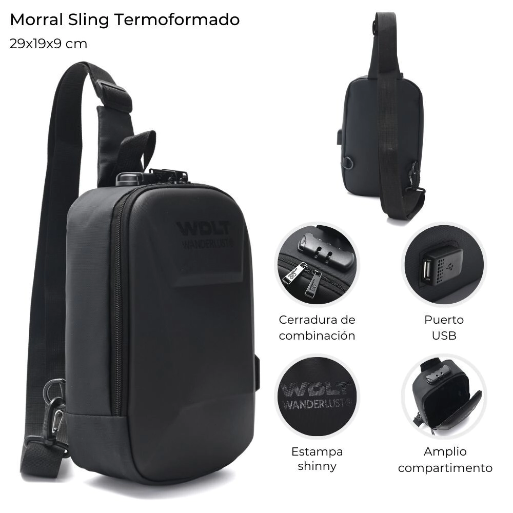 MORRAL SLING 29X19X9CM TERMOFORMADO WANDERLUST