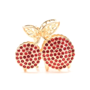 BROCHE DE PELO STRASS CEREZA 5 CM SKORA