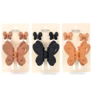 SET BROCHE DE PELO MARIPOSA X3 SKORA
