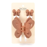 SET BROCHE DE PELO MARIPOSA X3 SKORA