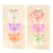SET BROCHE DE PELO CORAZON 4,5 CM X3 SKORA
