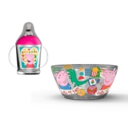 Cuenco + vaso tomatetina Peppa Pig