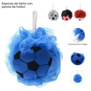 ESPONJA DE BA&Ntilde;O CON PELOTA DE FUTBOL SKORA