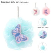 ESPONJA DE BA&Ntilde;O CON MARIPOSAS SKORA