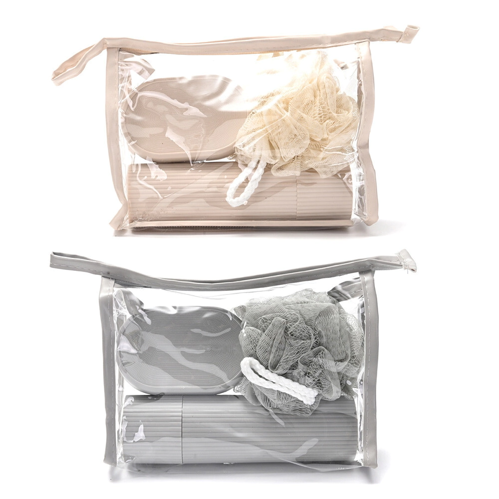SET DE VIAJE HIGIENICO NECESER, ESPONJA, JABONERA, PORTA CEPILLO SKORA
