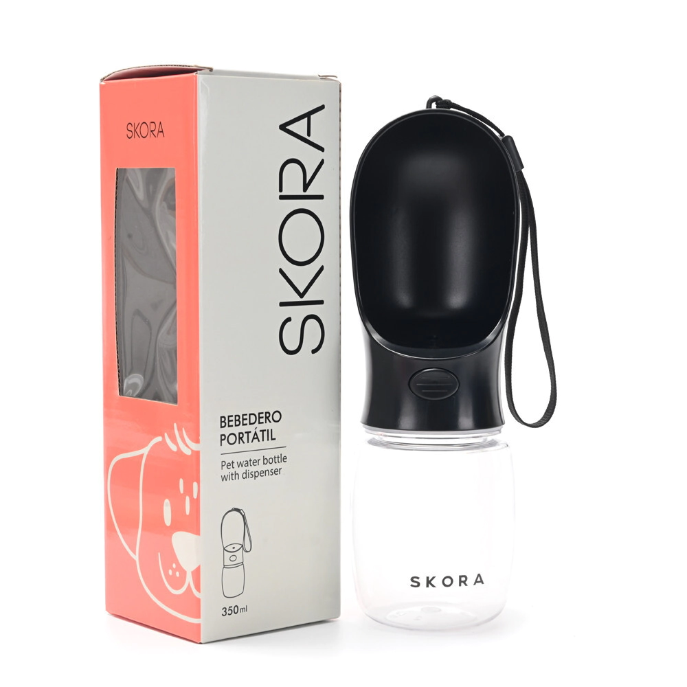 BOTELLA DE AGUA PORTATIL PARA MASCOTAS 350 ML SKORA