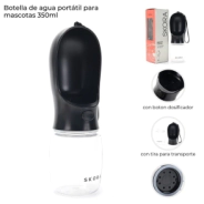 BOTELLA DE AGUA PORTATIL PARA MASCOTAS 350 ML SKORA