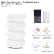 SET 4 CONTENEDORES REDONDOS CON ESTUCHE WANDERLUST
