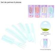 SET DE PEINES 6 PIEZAS SKORA