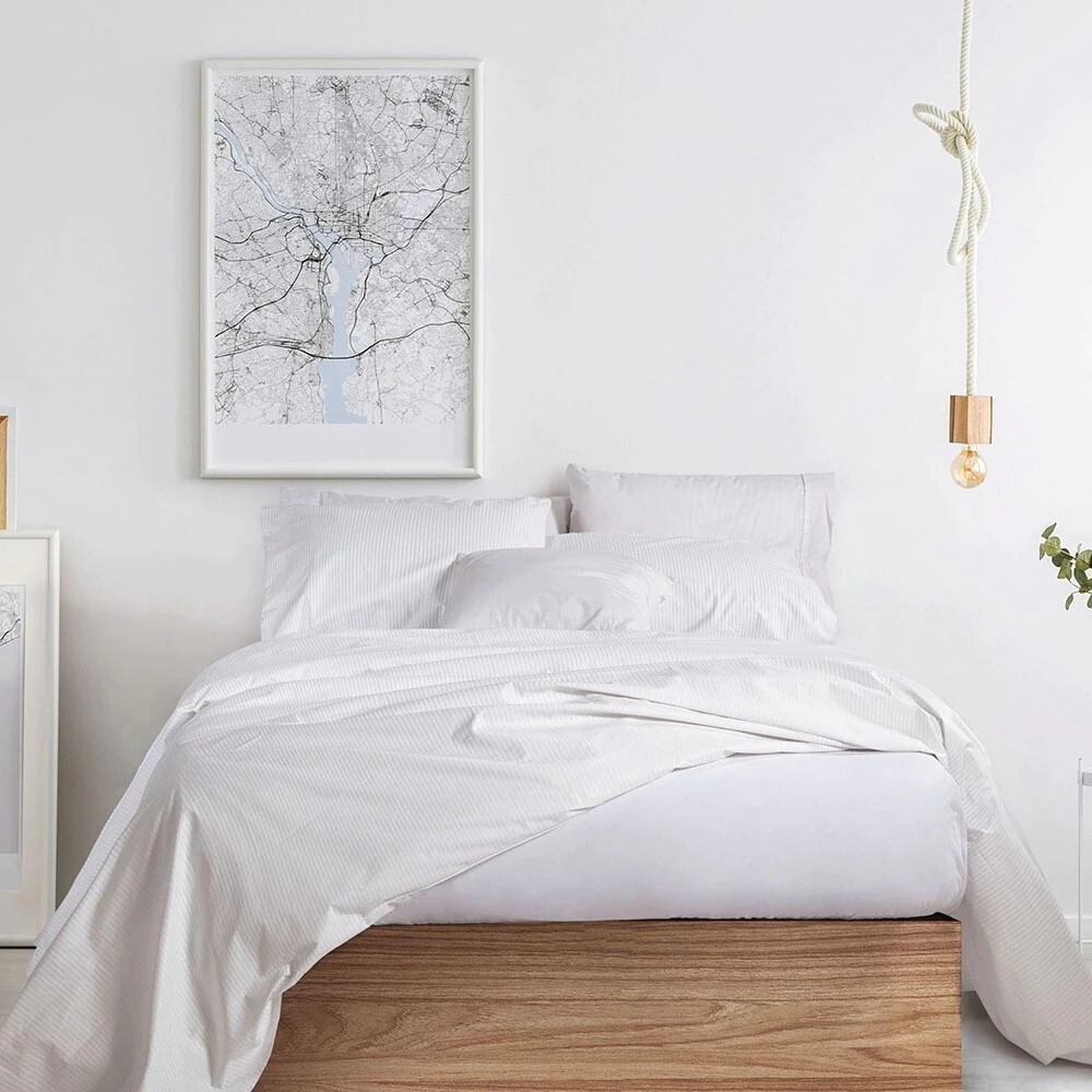 PALETTE JUEGO DE SABANAS LINES 180 HILOS KING LILA