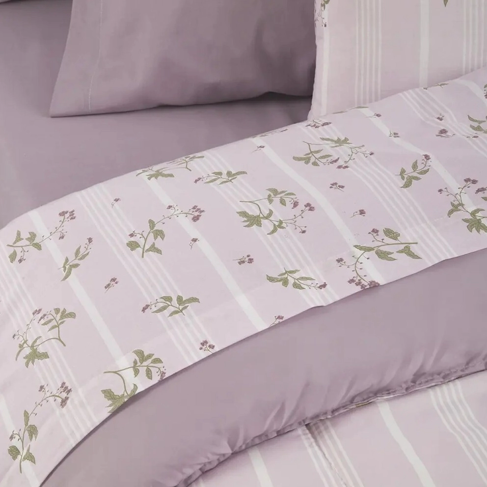 ALCOYANA JUEGO DE SABANAS ORGANIC 132 HILOS 2 1/2 PLAZAS ASH