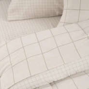 ALCOYANA JUEGO DE SABANAS ORGANIC 132 HILOS 1 1/2 PLAZAS SQUARES