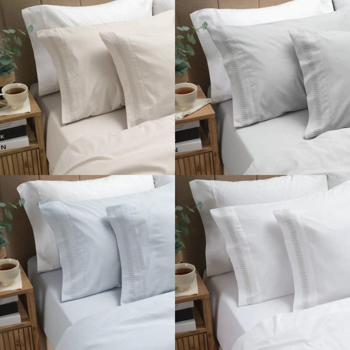 ALCOYANA JUEGO DE SABANAS BRODERY 2 1/2 PLAZAS (MICROFIBRA)