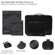 SET ORGANIZADOR DE ROPA TASCANI X4