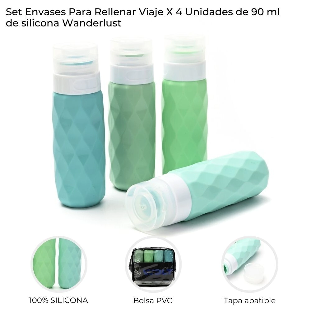 SET ENVASES PARA RELLENAR X4 90ML WANDERLUST