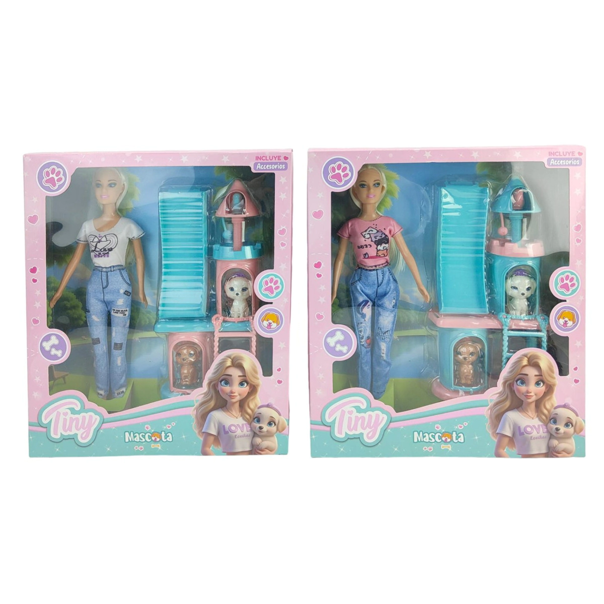 MU�ECA TINY MASCOTA 32x26x5 CM