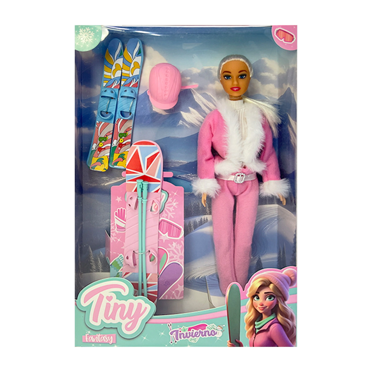 MU�ECA TINY ESQUIADORA 18x32x5 CM