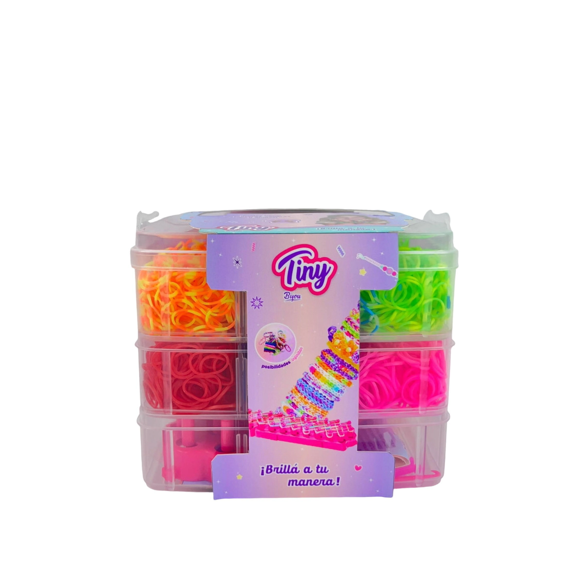 SUPER VALIJA DE PULSERITAS TINY MAGIC 4600 BANDITAS DE COLORES