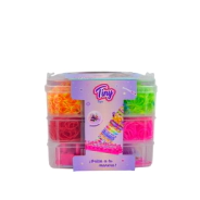 SUPER VALIJA DE PULSERITAS TINY MAGIC 4600 BANDITAS DE COLORES