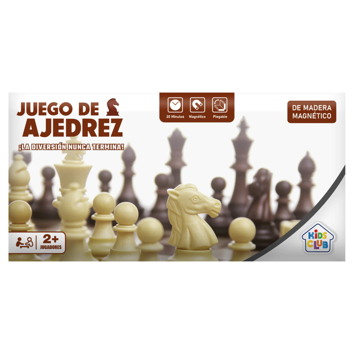 JUEGO DE AJEDREZ MAGNETICO PLEGABLE KIDS CLUB 25x25x2 CM