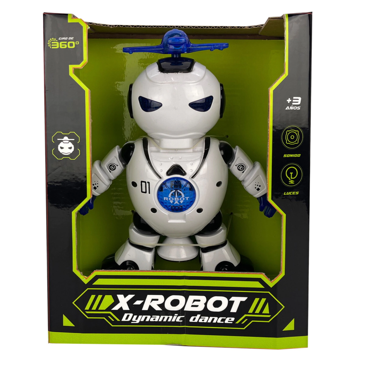 ROBOT BAILARIN CON LUCES Y SONIDO 19x9x25 CM