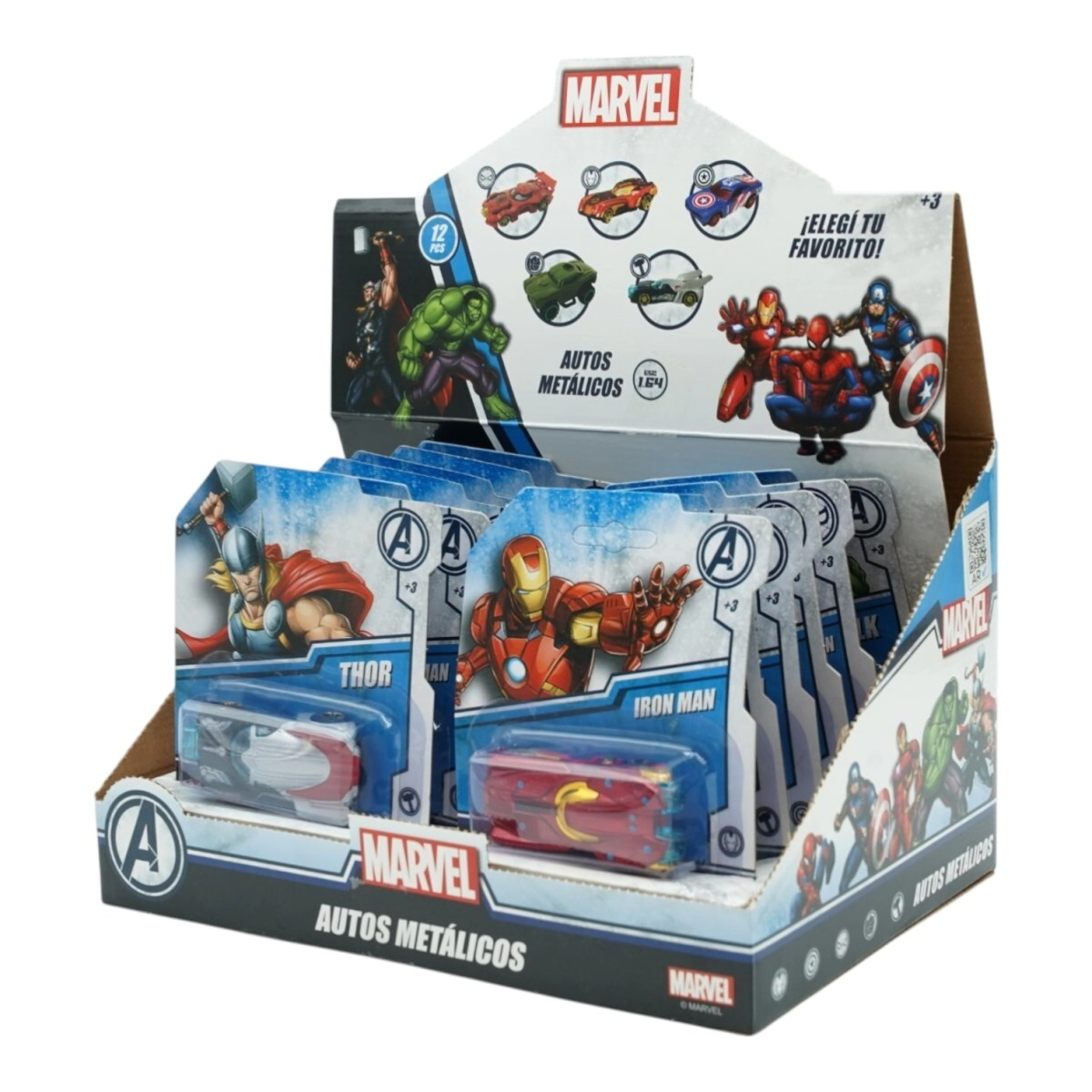 AUTITOS METALICOS AVENGERS 14x12x4 CM