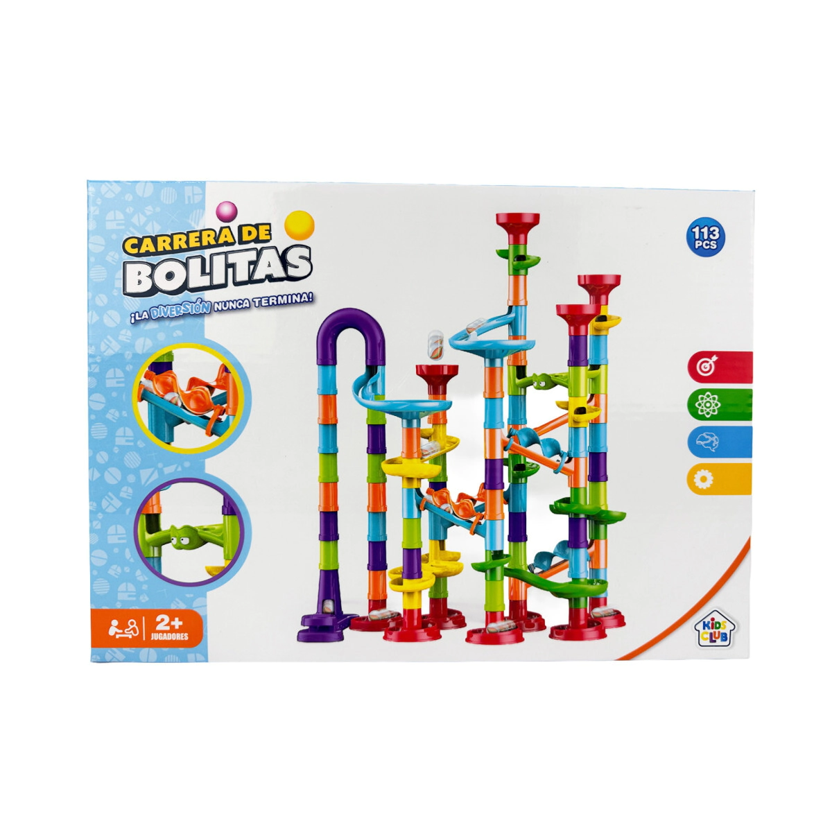 MEGA CARRERA DE BOLITAS 113 PIEZAS