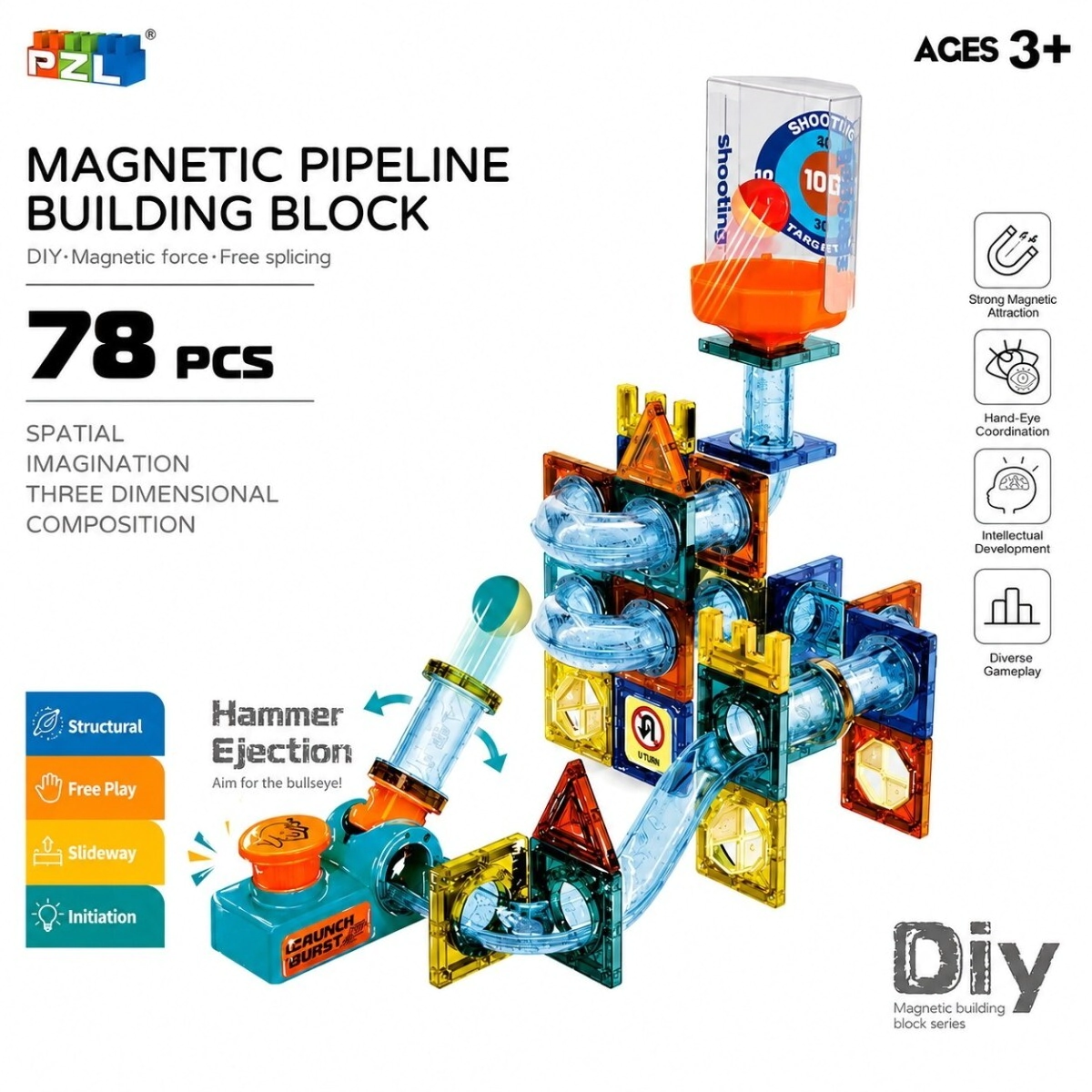 PUZZLE MAGNETICO 78 PIEZAS CA�ON (9970B)