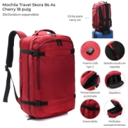 MOCHILA TRAVEL SKORA BS AS CHERRY 18"